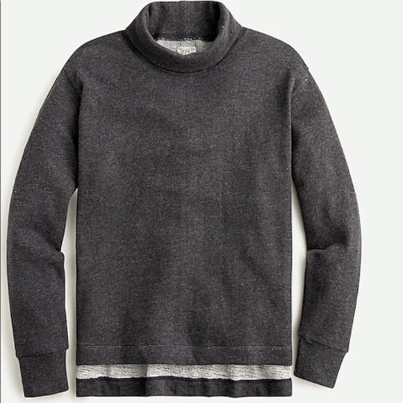J. Crew Vintage Cotton Terry Turtleneck - Picture 1 of 5